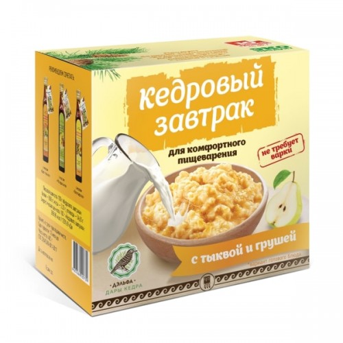 Купить Завтрак кедровый для комфортного пищеварения с тыквой и грушей  г. Киров  